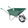 vidaXL Taczka, zielona, 90 L, 150 kg, galwanizowana stal i plastik