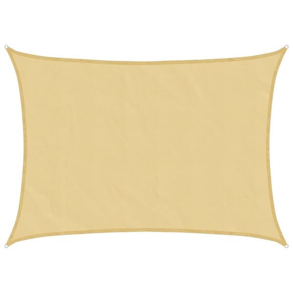 vidaXL Żagiel przeciwsłoneczny, piaskowy, 8x6 m, 100% poliester
