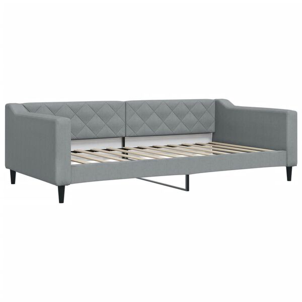vidaXL Sofa rozsuwana, jasnoszara, 100x200 cm, tkanina
