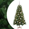 vidaXL Sztuczna choinka z bombką 120 cm 150 LED Ciepła biel PVC