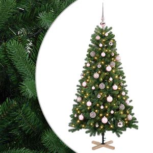 vidaXL Sztuczna choinka z bombką 120 cm 150 LED Ciepła biel PVC