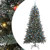 vidaXL Sztuczna choinka z podstawą Zielony 210 cm PVC, plastik i stal