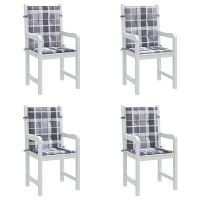 vidaXL Poduszki na krzesła ogrodowe, 4 szt., szare, 100x50x3 cm