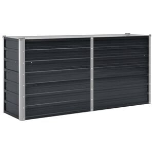 vidaXL Podwyższona donica, antracyt, 160x40x77 cm, galwanizowana stal