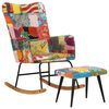 vidaXL Fotel z podn&oacute;żkiem, kolorowy, pł&oacute;cienny patchwork