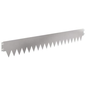 vidaXL Krawężnik do trawnika 10 szt. 103 x 15 cm Stal srebrny