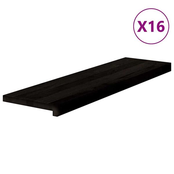 vidaXL Stopnie schodowe 16 szt. brązowe 90x25x2 cm lite drewno dębowe