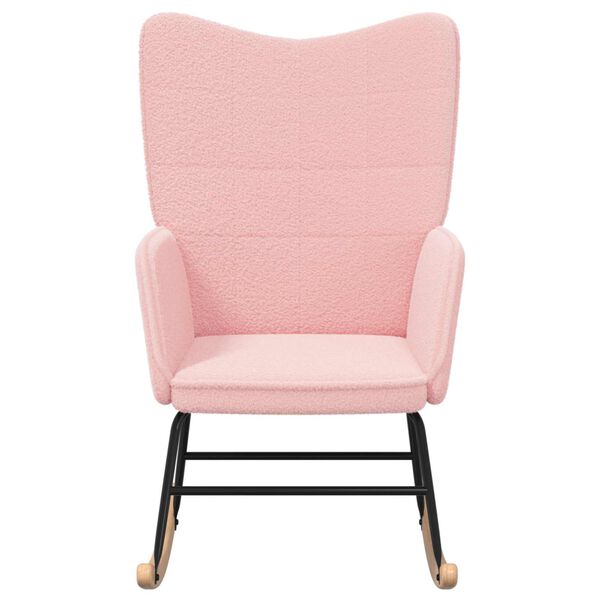 vidaXL Fotel bujany R&oacute;żowy Tkanina sherpa