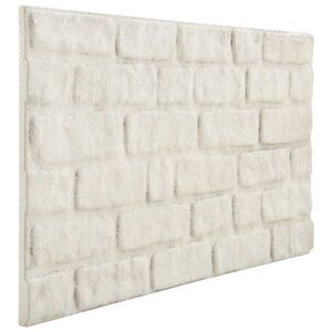 vidaXL Panele ścienne 10 szt. 100 x 50 cm Biały Pianka EPS