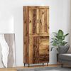vidaXL Highboard z szufladą 2 pcs Stare drewno Materiał drewnopochodny