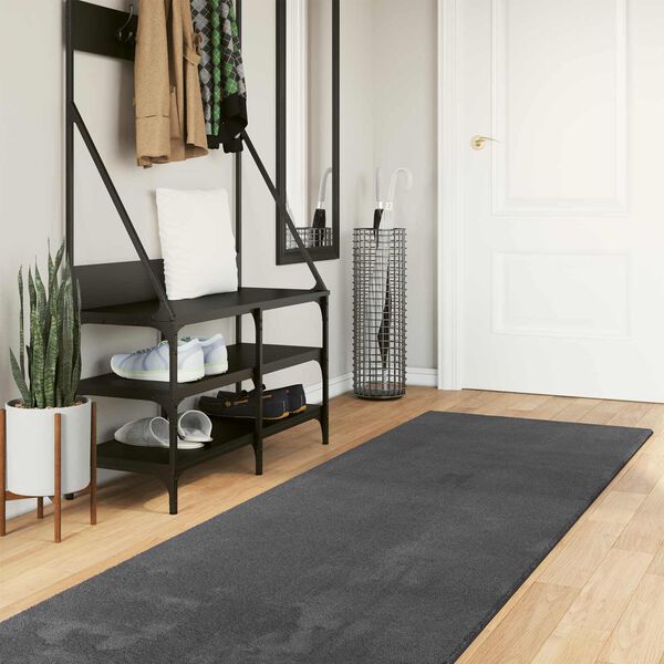 vidaXL Dywany pokojowe HUARTE Antracyt 300 x 80 cm Poliester
