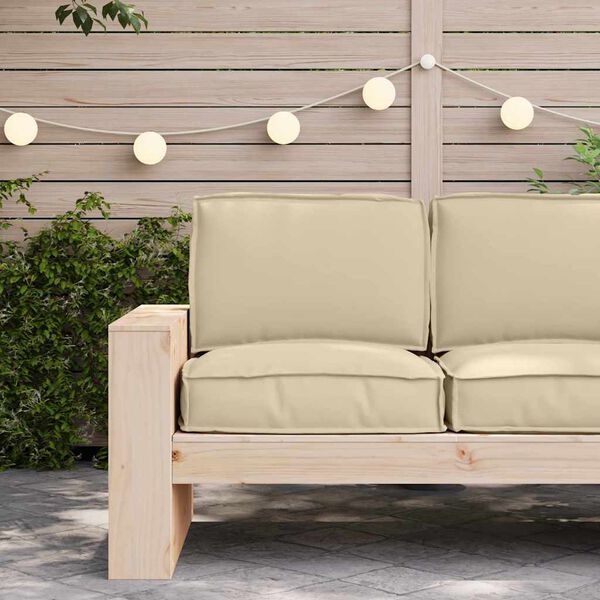 vidaXL Zestaw poduszek na paletę 2 pcs Beżowy Materiał Oxford