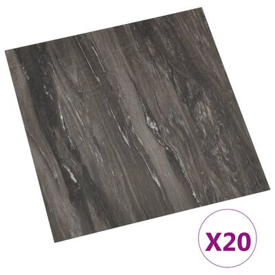 vidaXL Samoprzylepne panele podłogowe, 20 szt., PVC, 1,86 m², szare