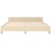 vidaXL Rama ł&oacute;żka bez materaca, kremowa, 180x200 cm, obita tkaniną