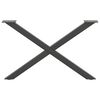 vidaXL Nogi do stolika kawowego w kształcie litery X 2 szt. Antracyt 70x(42-43) cm Stal