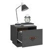 vidaXL Szafki nocne, 2 szt., szare, 40x34x35 cm, lite drewno sosnowe