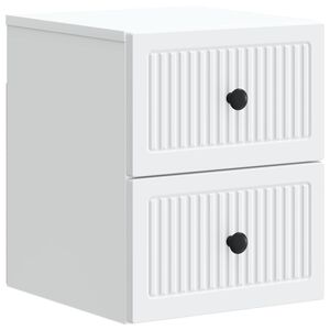 vidaXL Wisząca Szafka Nocna z szufladą Biały 33 x 34,5 x 40 cm
