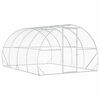vidaXL Kurnik srebrny 400 x 300 x 200 cm Stal ocynkowana