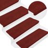 vidaXL Maty na schody samoprzylepne 30 szt. Czerwone 65x24,5x3,5 cm