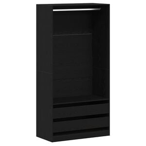 vidaXL Garderoba Czarny Dąb 100 x 50 x 200 cm Drewno inżynieryjne