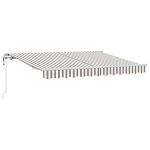vidaXL Markiza wysuwana Jasnoszary i biały. 350 x 250 cm