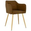 vidaXL Krzesła stołowe, 2 szt., brązowe, obite aksamitem