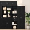 vidaXL Highboard Czarny Dąb 40 x 42,5 x 185 cm Materiał drewnopochodny