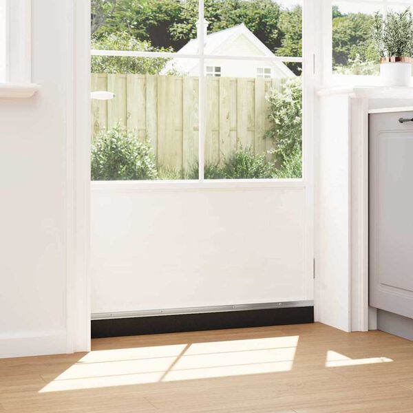 vidaXL Uszczelki z szczotką do drzwi na zatrzask 2 pcs Srebrny 100 cm