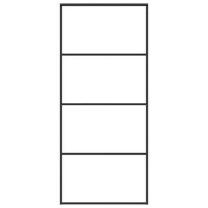 vidaXL Drzwi przesuwne, szkło ESG i aluminium, 90x205 cm, czarne