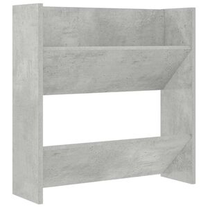 vidaXL P&oacute;łka ścienna na buty, szara, 60x18x60 cm, płyta wi&oacute;rowa