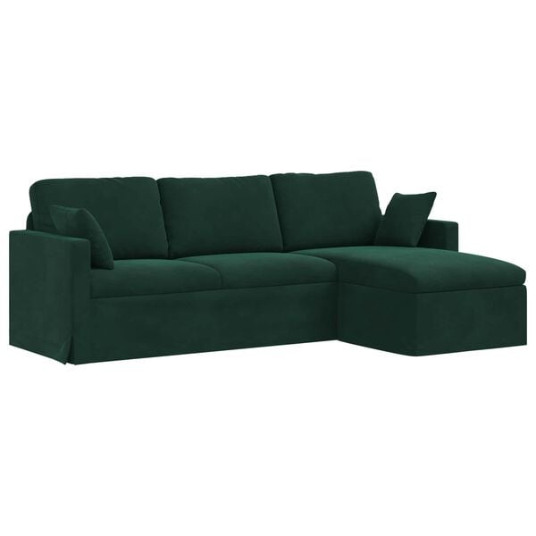 vidaXL Sofa Ciemna zieleń