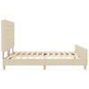 vidaXL Ramka ł&oacute;żka Z zagł&oacute;wkiem Kremowy 180 x 200 cm tkanina
