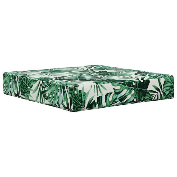 vidaXL Poduszka do sofy na zewnątrz 3 pcs Wz&oacute;r liścia Poliester