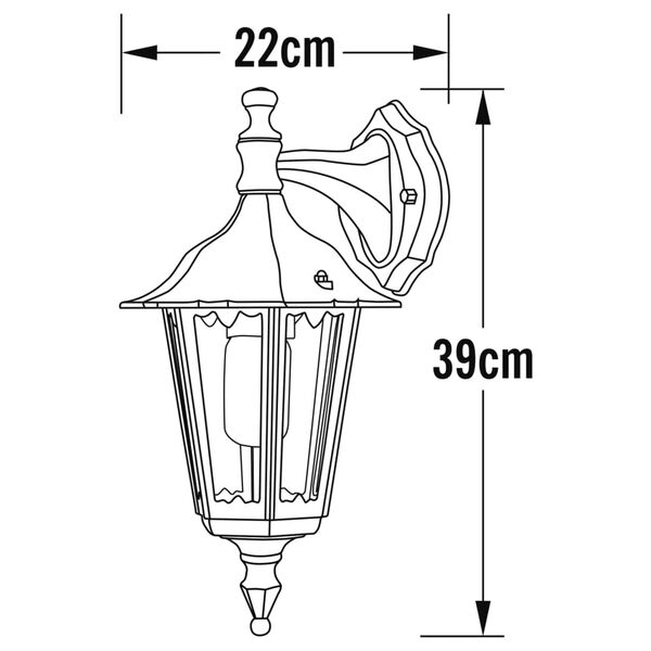 KONSTSMIDE Lampa ścienna Firenze, świecąca w d&oacute;ł, matowa czerń