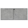 vidaXL Ścienna szafka TV z LED, szarość betonu, 80x31x35 cm