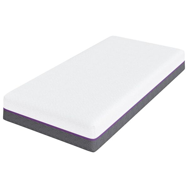 vidaXL Materac Biały i szary 80 x 160 cm Tkanina żakardowa