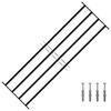 vidaXL Kratka Okienna 175 x 60 cm Stal malowana proszkowo Czarny
