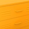 vidaXL Szafka z szufladami, musztardowa, 80x35x101,5 cm, stalowa