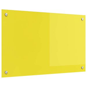 vidaXL Panel kuchenny Ż&oacute;łty 80 x 50 cm szkło hartowane