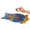 UNIDRAGON 186-częściowe, drewniane puzzle Charming Owl, M, 21x35 cm