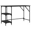 vidaXL Biurko, czarne, 120x50x75 cm, metal i materiał drewnopochodny