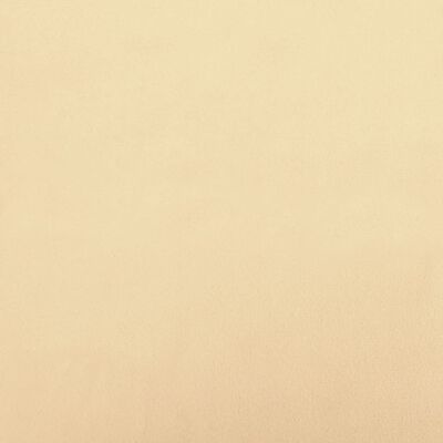 vidaXL Podnóżek, kremowy, 60x60x36 cm, obity aksamitem