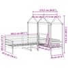vidaXL Ł&oacute;żko dzienne z ławką i daszkiem, 80x200cm, lite drewno sosnowe