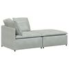 vidaXL Sofa modułowa z podn&oacute;żkiem i poduszkami Velvet Light Grey