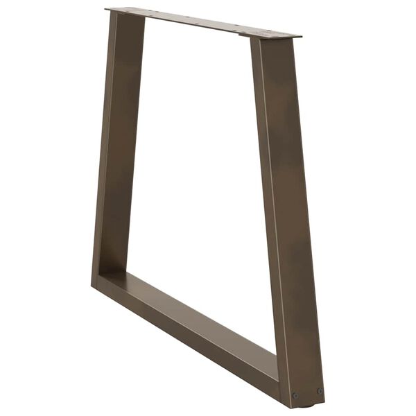 vidaXL Nogi do stołu jadalnego w kształcie litery V 2 szt. Naturalna stal 90x(72-73,3) cm Stal