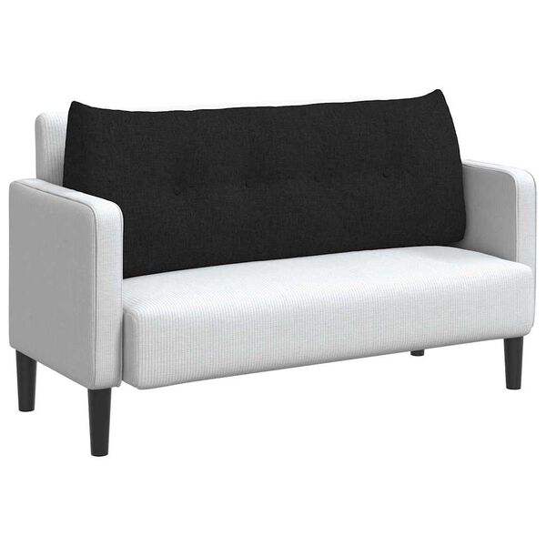 vidaXL Poduszka na plecy Czarny 120 x 24 x 50 cm tkanina