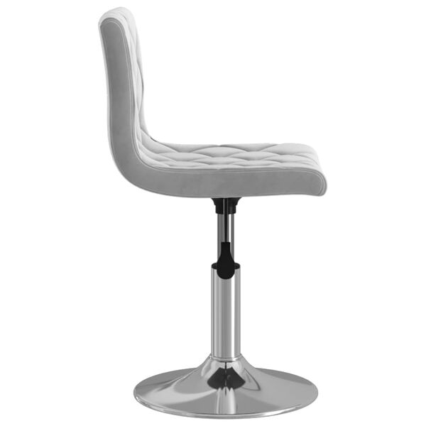 vidaXL Obrotowe krzesła stołowe, 4 szt., jasnoszare, obite aksamitem