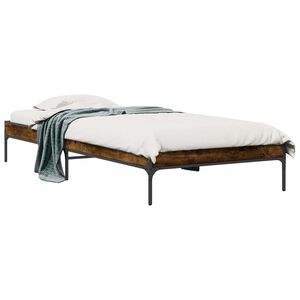 vidaXL Ramka ł&oacute;żka Dąb dymny 80 x 200 cm Drewno inżynieryjne