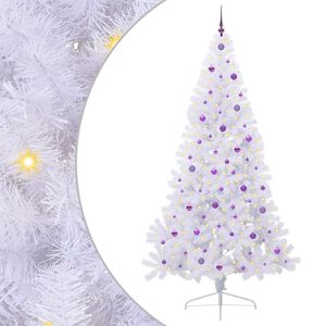 vidaXL Sztuczna choinka Biały 240 cm PVC i stal