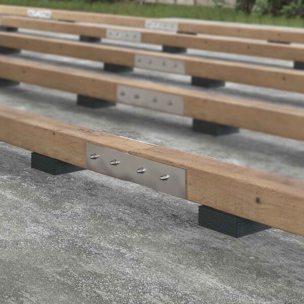 vidaXL Pad Patio z Granulatem Gumowym Czarny 9 x 9 x 0,3 cm Guma